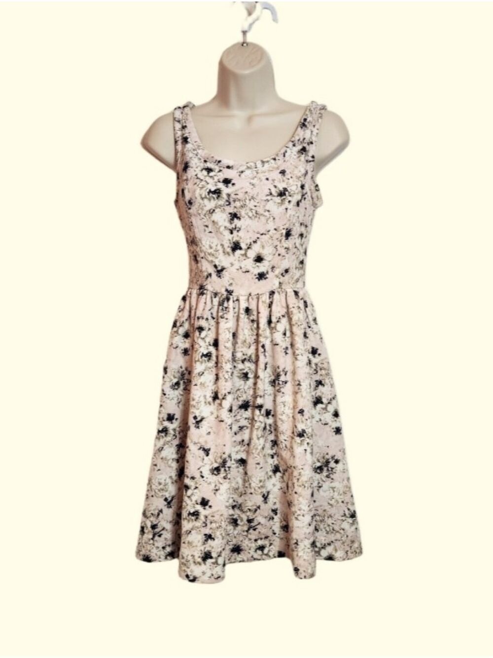 Snidel Light Pink Floral Fit Flare Mini Dress Size 0